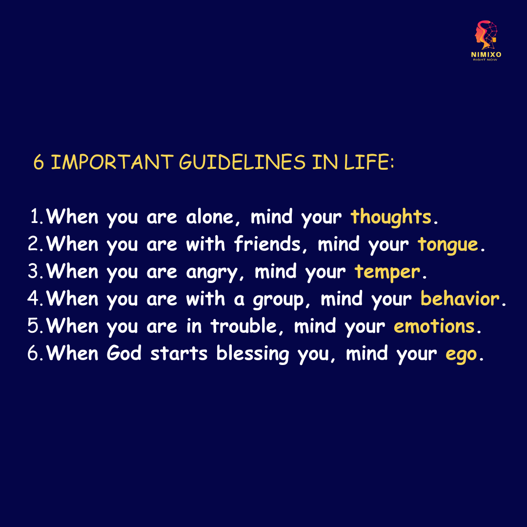 6 important guidelines