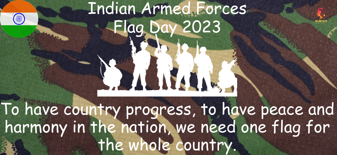 To have country progress, to have peace and harmony in the nation, we need one flag for the whole country. Happy Armed Forces Flag Day to all.