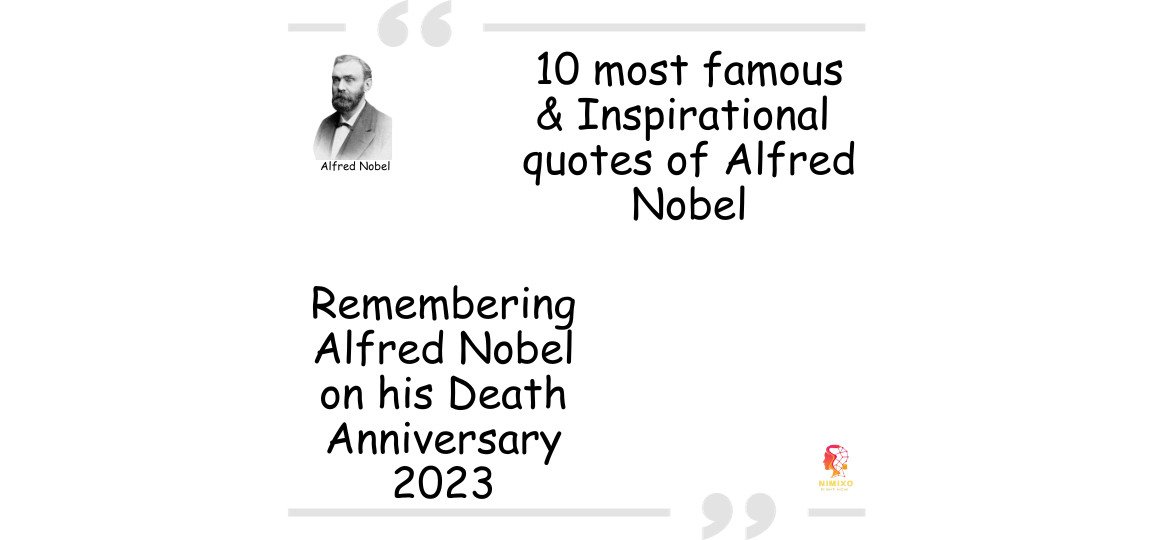 10 Inspirational & famous quotes - Alfred Nobel