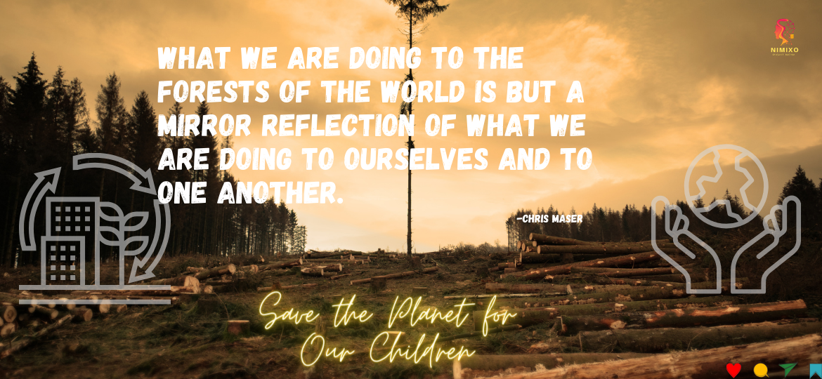 What we are doing to the forests of the world is but a mirror reflection of what we are doing to ourselves and to one another. -Chris Maser. The Forest of Reflection: A Mirror to Our Souls