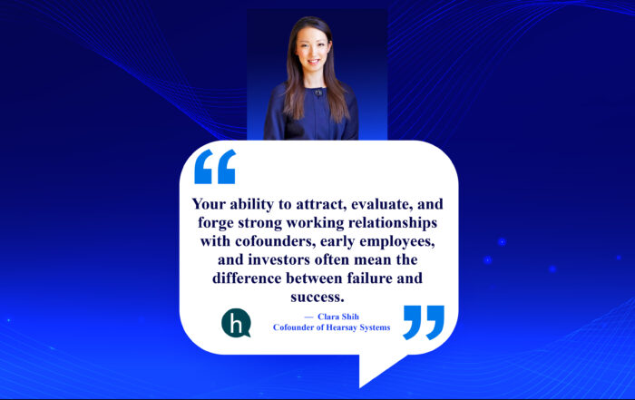 From FOMO to Family: Building Bonds for Startup Bonanza. Your ability to attract, evaluate, and forge strong working relationships with cofounders, early employees, and investors often mean the difference between failure and success. -Clara Shih, Co-Founder of Hearsay Systems