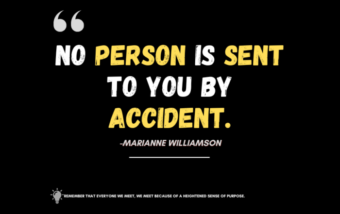 Destiny's Whisper: The Magic of Encounters. No person is sent to you by accident. -Marianne Williamson