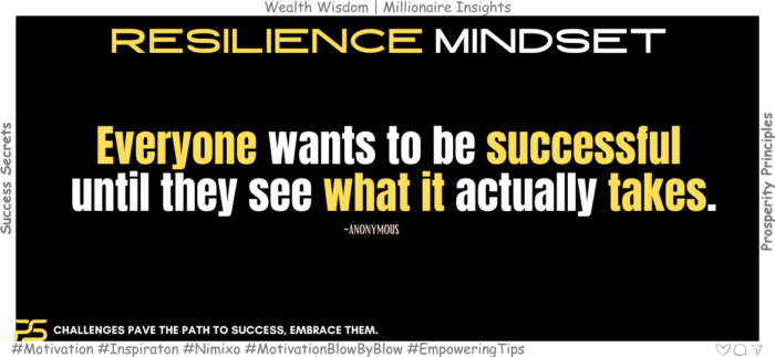 The Hidden Path To True Success. Everyone wants to be successful until they see what it actually takes. -Anonymous