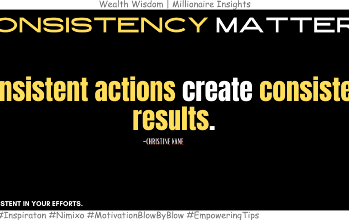 Unlock Consistent Results with Consistent Actions Consistent actions create consistent results. -Christine Kane