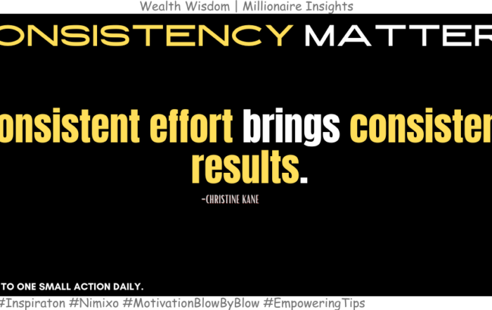 How to Create Lasting Success: Consistent Efforts. Consistent effort brings consistent results. -Christine Kane