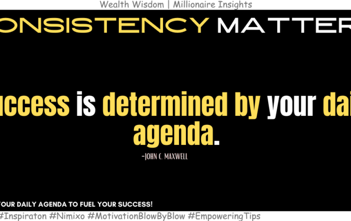 Want Success? Craft Your Daily Game Plan Now! Success is determined by your daily agenda. -John C. Maxwell