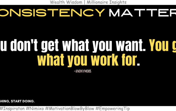 Be Unstoppable: Get Results, Not Excuses. You don't get what you want. You get what you work for. -Anonymous