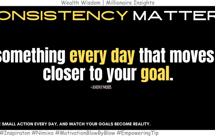 Unlock Your Dreams with Daily Consistency. Do something every day that moves you closer to your goal. -Anonymous